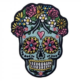 Lebka día de los muertos nášivka 6,6, x 8,8 cm