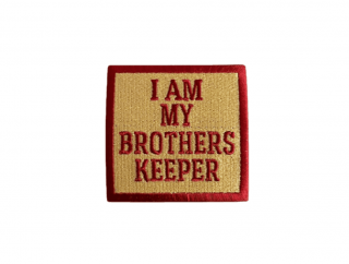 Nažehlovací nášivka I AM MY BROTHER KEEPER 7,5 x 7,5 cm