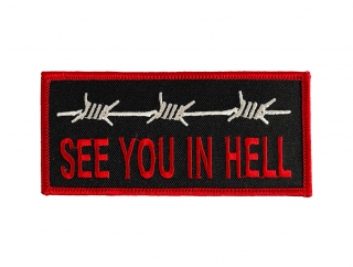 Nažehlovací nášivka See You In Hell Rozměr: 12 x 5 cm