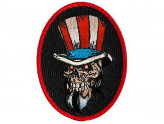 Nažehlovací nášivka  Uncle Sam  Black Rozměr:  10 x 8 cm