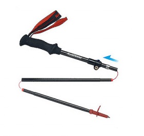 Naturehike carbonová skládací treková hůlka ST07 115-135cm 190g - růžová