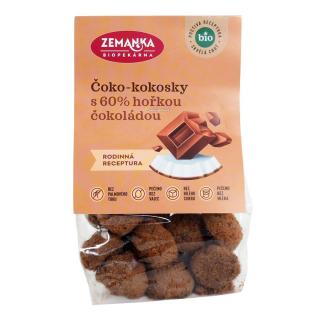 BIO čoko-kokosky s 60% hořkou čokoládou ZEMANKA 100g