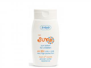 Voděodolné mléko na opalování pro děti SPF 50+ ZIAJA 125ml