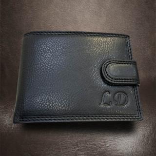 Pánská černá kožená peněženka RFID BEORIGINAL Leather s monogramem (ražba) (Luxusní peněženka s ražbou vlastního monogramu dodá na exkluzivitě a vyjímečnosti.)