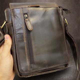 Pánská hnědá PREMIUM Leather kožená crossbody messenger taška přes rameno | velikost L velká (Prémiová kvalita, poctivě šitá, dokonalá ruční práce, exkluzivní materiál. S tímto produktem se budete pyšnit nejen vy, hlavně ale obdarovaní. Špičková poctivá)