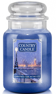 Country Candle - vonná svíčka CHRISTMAS TIME IN THE CITY (Vánoce ve městě) 652 g