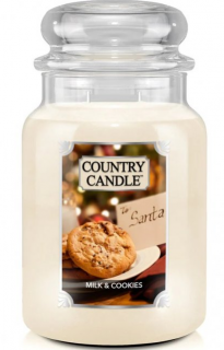 Country Candle - vonná svíčka MILK & COOKIES (Mléko a sušenky) 652 g