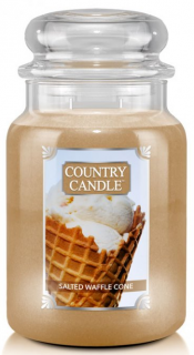 Country Candle - vonná svíčka SALTED WAFFLE CONE (Slaný vaflový kornoutek) 680  g