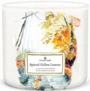 Goose Creek Candle - vonná svíčka SPICED FALLEN LEAVES (Kořeněné spadané listy) 411 g