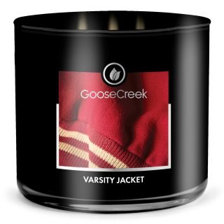 Goose Creek Candle - vonná svíčka VARSITY JACKET (Univerzitní bunda) 453 g