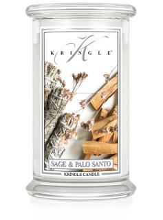 Kringle Candle - vonná svíčka SAGE & PALO SANTO (Šalvěj a dřevo palo santo) 624 g