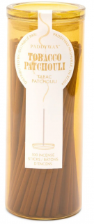 PADDYWAX - kadidlové tyčinky TOBACCO & PATCHOULI (Tabák a pačuli) 100 kusů