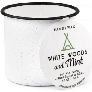 Paddywax – vonná svíčka WHITE WOODS & MINT (Bílé dřevo a Máta) 269 g