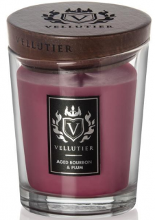 Vellutier - vonná svíčka AGED BOURBON & PLUM (Stařený bourbon a švestka) 225 g