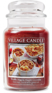 Village Candle - vonná svíčka WARM MAPLE APPLE CRUMBLE (jablečný koláč s drobenkou a javorovým sirupem) 602 g