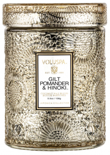 Voluspa - vonná svíčka JAPONICA GILT POMANDER & HINOKI (Pozlacený pomeranč a cypřišek Hinoki) 156 g