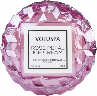 Voluspa - vonná svíčka ROSE PETAL ICE CREAM (Zmrzlina z okvětních plátků růží) 51 g