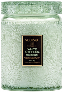 Voluspa - vonná svíčka WHITE CYPRESS (Bílý cypřiš) 453 g