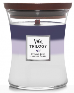 WoodWick - vonná svíčka Trilogy EVENING LUXE (Večerní luxus) 275 g