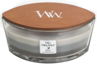 WoodWick - vonná svíčka Trilogy WARM WOODS (Hřejivá dřeva) 453,6 g