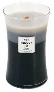 WoodWick - vonná svíčka Trilogy WARM WOODS (Hřejivá dřeva) 609 g