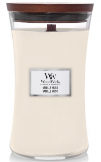 WoodWick - vonná svíčka VANILLA MUSK (Vanilka a pižmo) 609 g