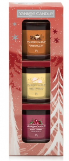 Yankee Candle - DÁRKOVÁ SADA 3 SKLENĚNÝCH VOTIVNÍCH SVÍČEK 3 x 37 g