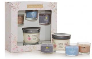 YANKEE CANDLE DÁRKOVÁ SADA TUMBLER MALÝ + 3KS VOTIVNÍCH SVÍČEK