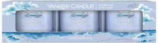 Yankee Candle - sada tří skleněných votivních svíček OCEAN AIR (Oceánský vzduch) 3 x 37 g