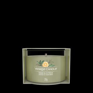 Yankee Candle Signature - votivní svíčka ve skle SAGE & CITRUS (Šalvěj a citrus) 37 g