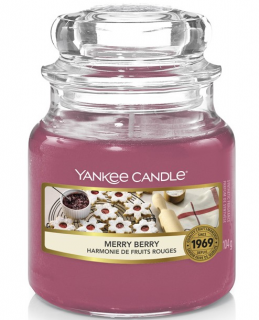 Yankee Candle - vonná svíčka MERRY BERRY (Linecké cukroví) 104 g