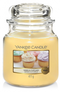 Yankee Candle - vonná svíčka VANILLA CUPCAKE (Vanilkový cupcake) 411 g