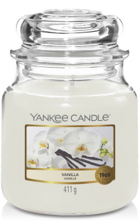 Yankee Candle - vonná svíčka VANILLA (Vanilka) 411 g