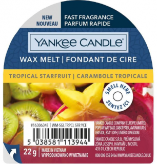 Yankee Candle - vonný vosk do aromalampy TROPICAL STARFRUIT (Tropická karambola) 22 g