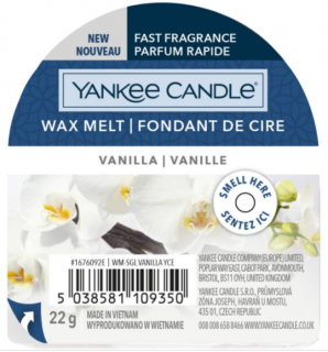 Yankee Candle - vonný vosk do aromalampy VANILLA (Vanilka) 22 g