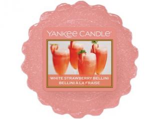 Yankee Candle - vonný vosk do aromalampy WHITE STRAWBERRY BELLINI (Bílý jahodový koktejl) 22 g