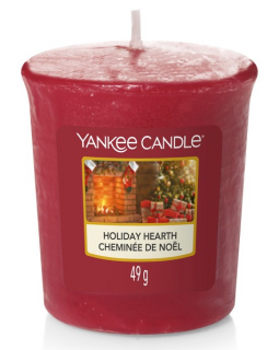 Yankee Candle - votivní svíčka HOLIDAY HEARTH (Sváteční krb) 49 g