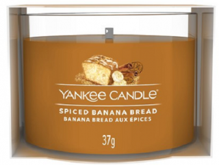 Yankee Candle - votivní svíčka ve skle SPICED BANANA BREAD (Banánový chlebíček s kořením) 37 g