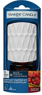 Yankee Candle - základní jednotka do elektrické zásuvky + náplň BLACK CHERRY (Zralé třešně) 18,5 ml