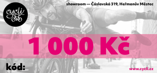 Dárkový poukaz Cycli.cz 1000Kč Cycli1000