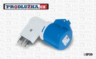 1x zásuvka CEE 230V/16A/3p-1x vidlice CZ 230V/16A/3p IP44