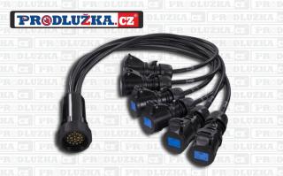 Socapex  spider  vidlice 19P+N 6x spojka 230V/16A/3p 1 M