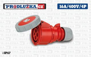 Spojka PCE 400V/16A/4p/IP67