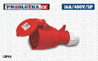 Spojka PCE 400V/16A/5p/IP44