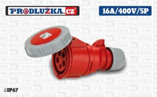 Spojka PCE 400V/16A/5p/IP67