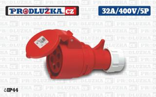 Spojka PCE 400V/32A/5p/IP44