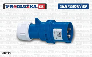 Vidlice PCE 230V/16A/3p/IP44