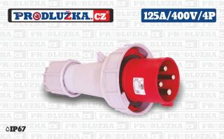 Vidlice PCE 400V/125A/4p/IP67