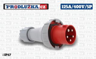 Vidlice PCE 400V/125A/5p/IP67