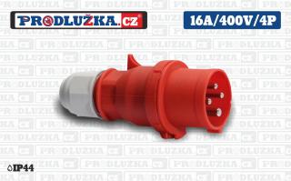 Vidlice PCE 400V/16A/4p/IP44